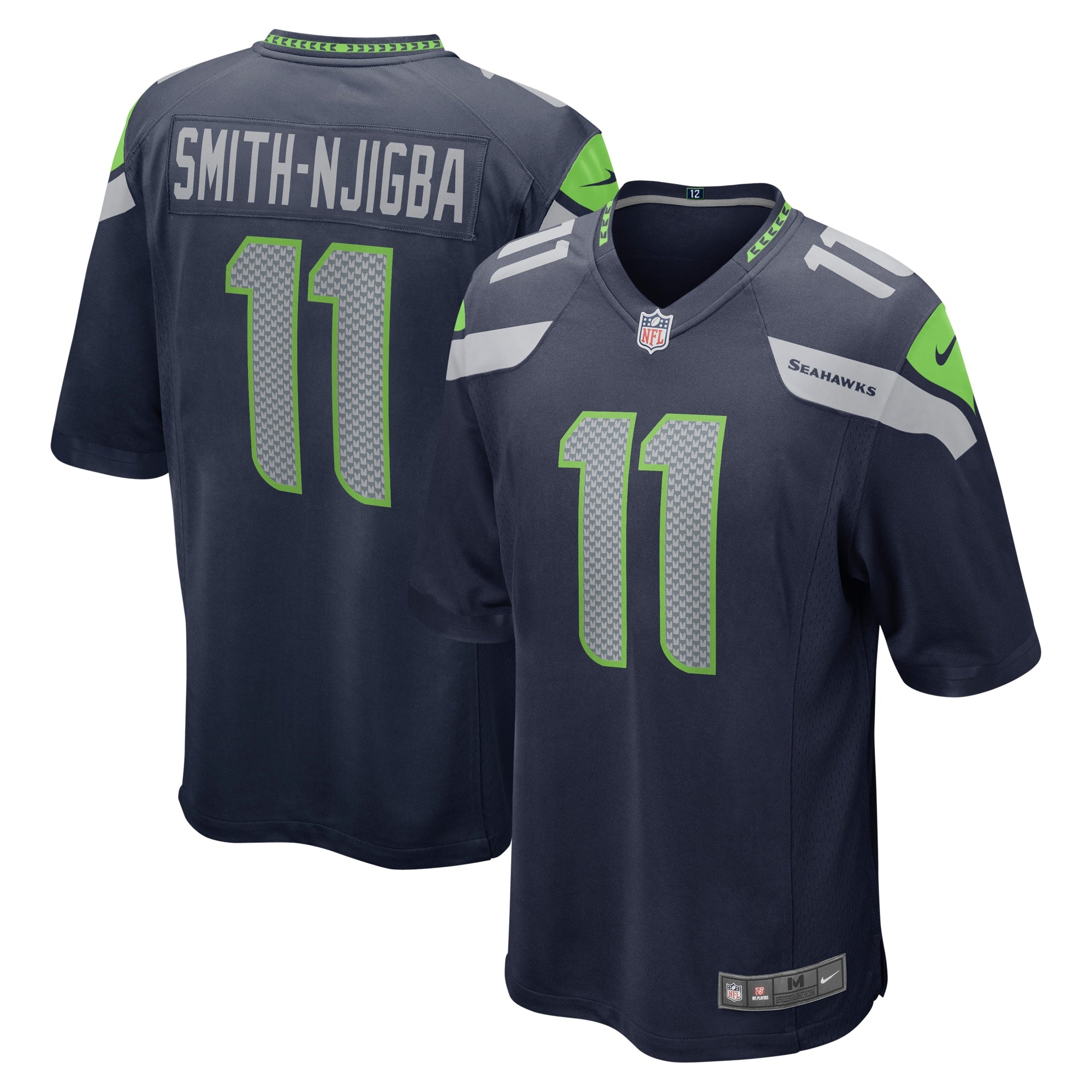 Jaxon Smith-Njigba Seattle Seahawks Nike Throwback Player Game Jersey - Royal/Navy - Image 6