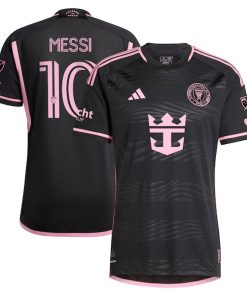 Lionel Messi Inter Miami CF adidas 2024 La Noche Authentic Player Jersey - Black