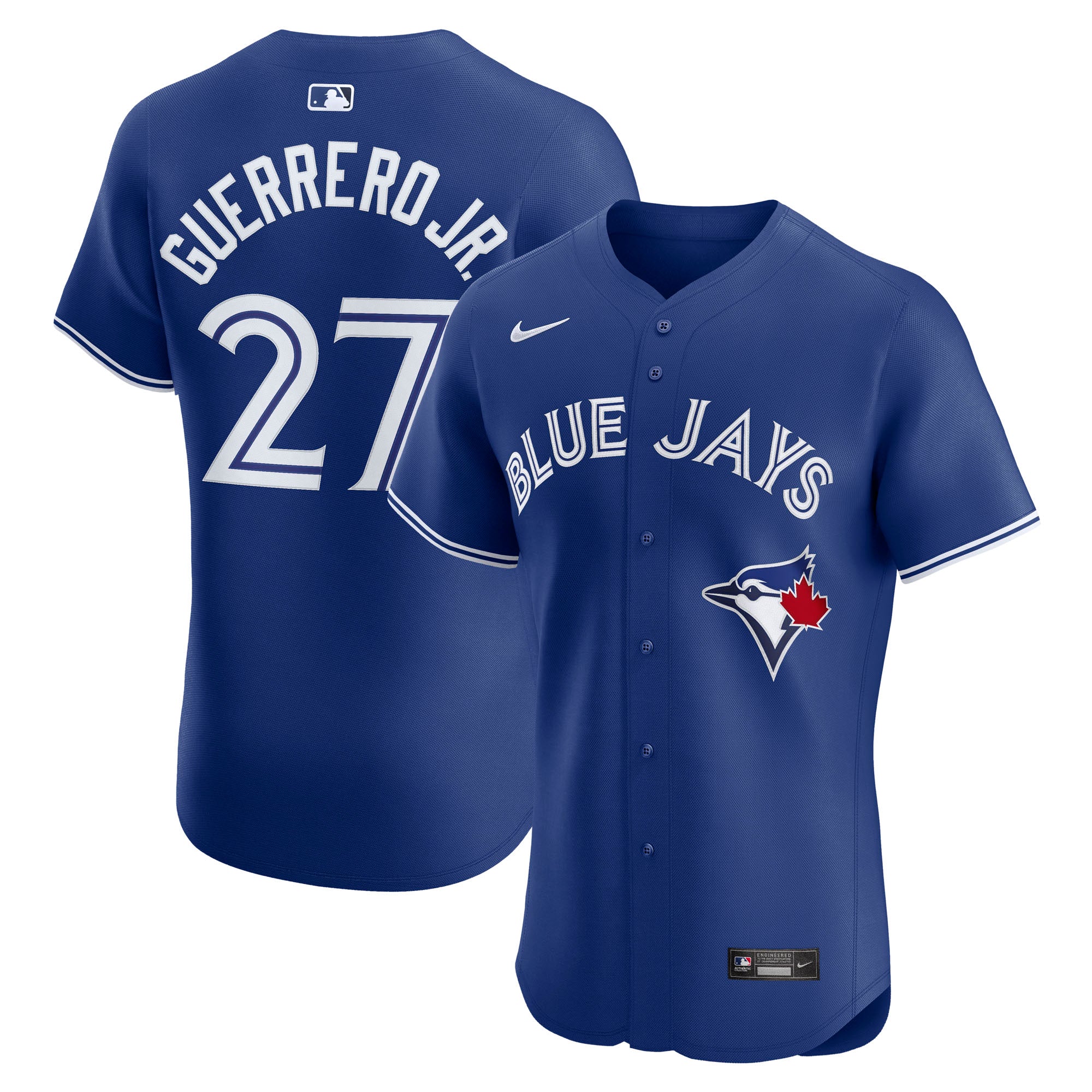 Vladimir Guerrero Jr. Toronto Blue Jays Nike Home Elite Jersey - White/Royal/Powder Blue - Image 5