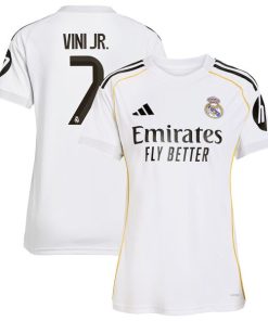 Alternative view of Vini Jr. Los Merengues adidas Women's 2025/26 Home Replica Jersey - White/Blue