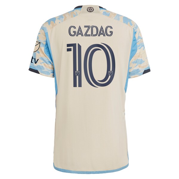 Daniel Gazdag Philadelphia Union adidas 2024 For Philly Authentic Jersey - Tan - Image 3