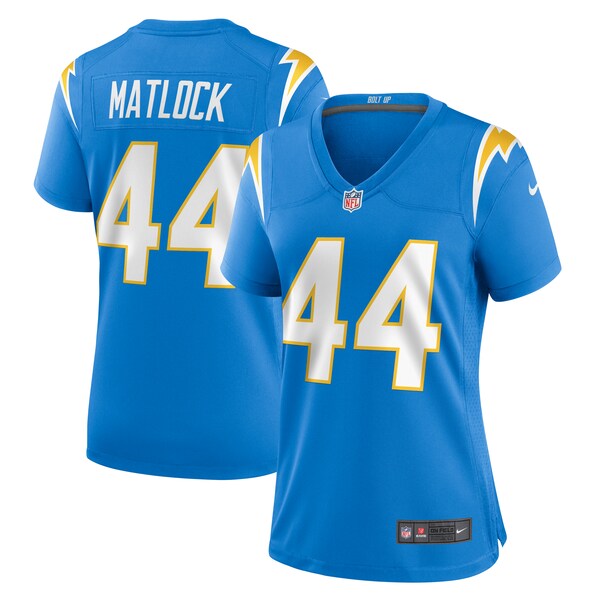 Scott Matlock Los Angeles Chargers Nike Women's Game Jersey - Powder Blue - Image 2