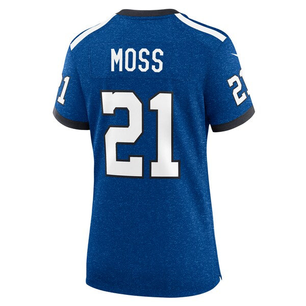 Zack Moss Indianapolis Colts Nike Women's Indiana Nights Alternate Game Jersey - Royal/Royal - Image 4