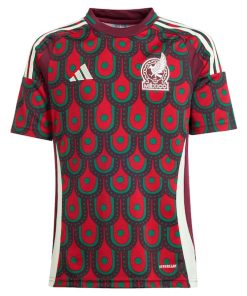 Alternative view of Mexico National Team adidas Youth 2024 Home Replica Jersey - Burgundy