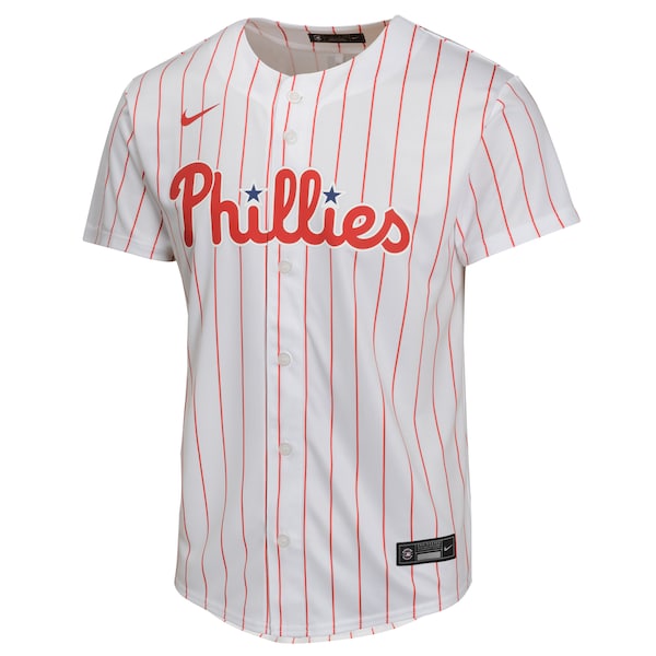 Trea Turner Philadelphia Phillies Nike Youth Home Game Player Jersey - White - Image 2