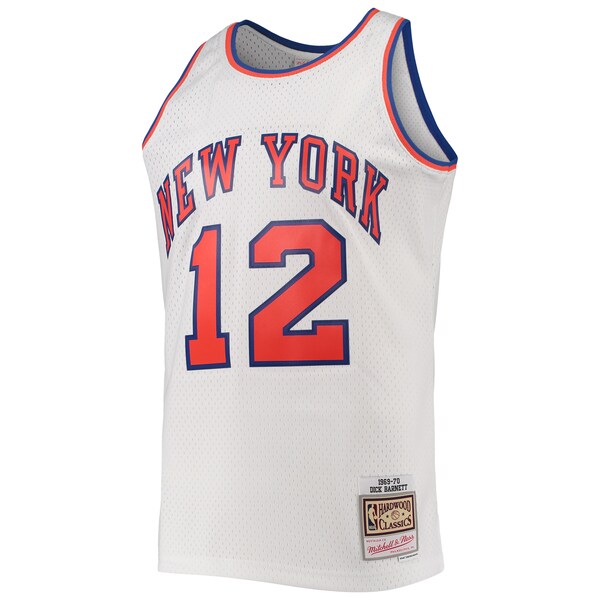 Dick Barnett New York Knicks 1969/70 Hardwood Classics Swingman Jersey - White - Image 2