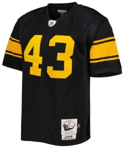 Alternative view of Troy Polamalu Pittsburgh Steelers 2008 Authentic Throwback Retired Player Jersey - Black