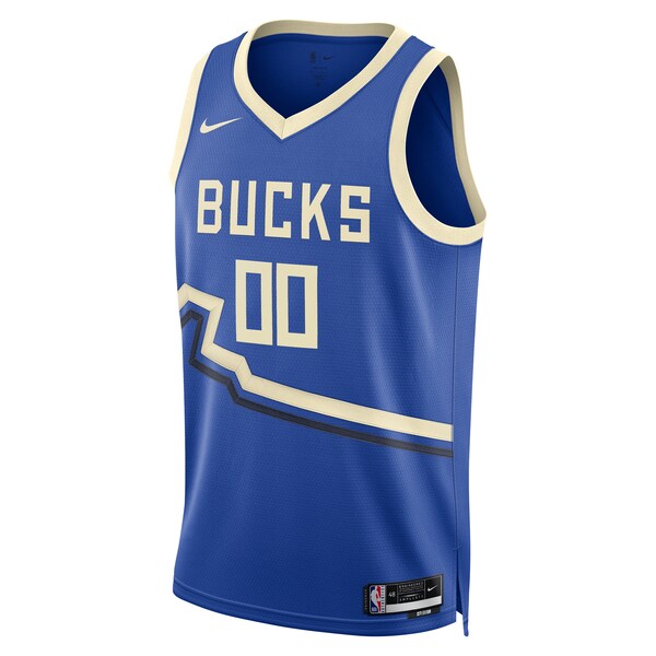 Milwaukee Bucks Nike Unisex 2024/25 Custom Swingman Jersey - City Edition - Royal - Image 2