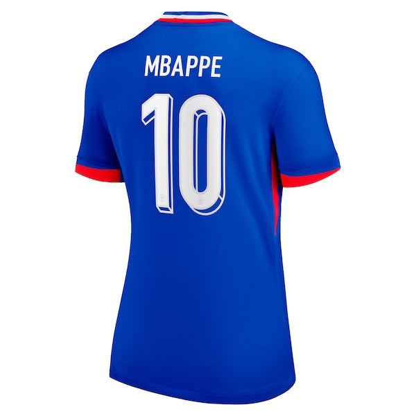 Kylian Mbappe France National Team Nike Women's 2024 Home Replica Jersey - Blue/White - Image 4