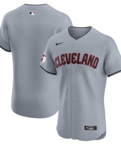Cleveland Guardians Nike Alternate Vapor Premier Elite Patch Jersey - Gray