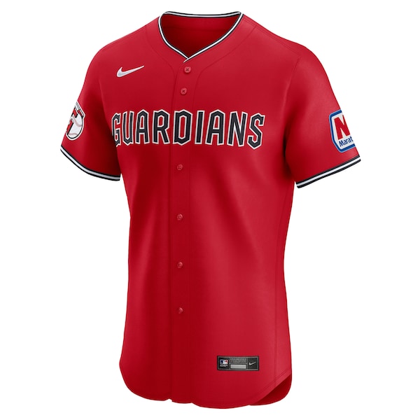 Cleveland Guardians Nike Alternate Elite Jersey - Red/White - Image 6