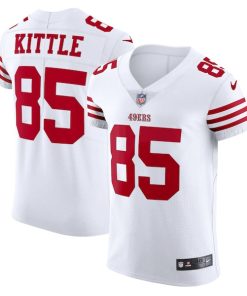 George Kittle San Francisco 49ers Nike Vapor Elite Jersey - White/Red/Scarlet