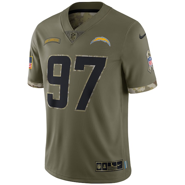 Joey Bosa Los Angeles Chargers Nike 2022 Salute To Service Limited Jersey - Olive - Image 2