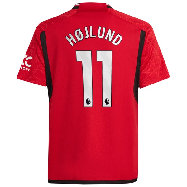 Rasmus H?jlund Manchester United adidas Youth 2023/24 Home Replica Player Jersey?ยจC Red - Image 3