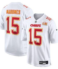 Patrick Mahomes Kansas City Chiefs Nike Super Bowl LIX Fashion Game Jersey - Tundra White/Black