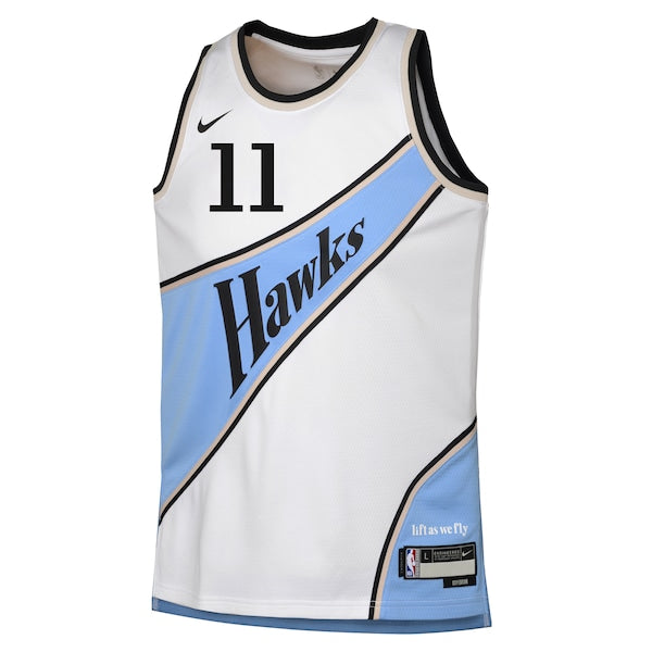 Trae Young Atlanta Hawks Nike Youth 2024/25 Swingman Player Jersey - City Edition - White - Image 2