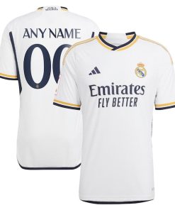 Los Merengues adidas 2023/24 Home Authentic Custom Jersey - White