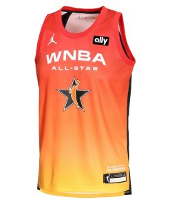 Alternative view of Caitlin Clark Jordan Brand Youth 2025 WNBA All-Star Game Explorer Edition Victory Player Jersey - Orange