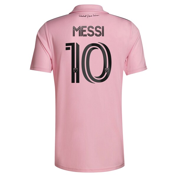 Lionel Messi Inter Miami CF adidas 2024 The Heart Beat Kit Replica Jersey - Pink/Black - Image 4