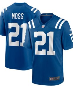 Alternative view of Zack Moss Indianapolis Colts Nike Game Player Jersey - Royal/Blue