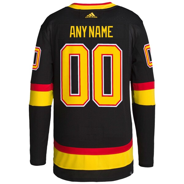 Vancouver Canucks adidas Alternate Retro Primegreen Authentic Custom Jersey - Black - Image 3