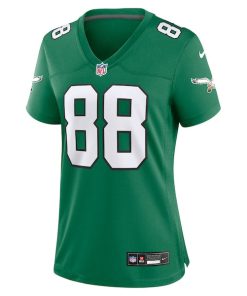 Alternative view of Dallas Goedert Philadelphia Eagles Nike Women's Alternate Game Jersey - Kelly Green