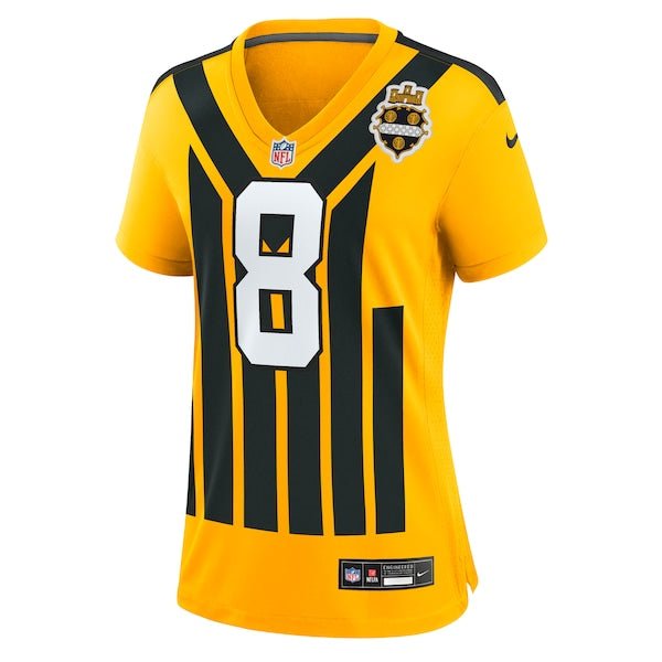 Aaron Rodgers Pittsburgh Steelers Nike Women's Alternate 1933 Throwback Game Jersey - Gold/Black - Image 3
