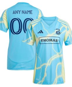 Philadelphia Union adidas Women's 2025 The Voltage Kit Replica Custom Jersey - Blue
