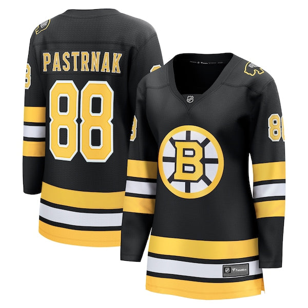 David Pastrnak Boston Bruins Women's Home Breakaway Player Jersey - Black/White - Image 6