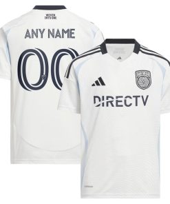 San Diego FC adidas Youth 2025 Woven Into One Replica Custom Jersey - White