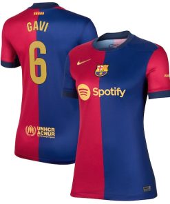 Gavi Barcelona Nike Women's 2024/25 Home Replica Player Jersey - Royal