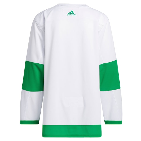 Toronto Maple Leafs adidas St. Patricks Alternate Primegreen Authentic Jersey - White - Image 3