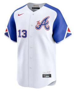 Alternative view of Ronald Acu?a Jr. Atlanta Braves Nike City Connect Limited Player Jersey - White