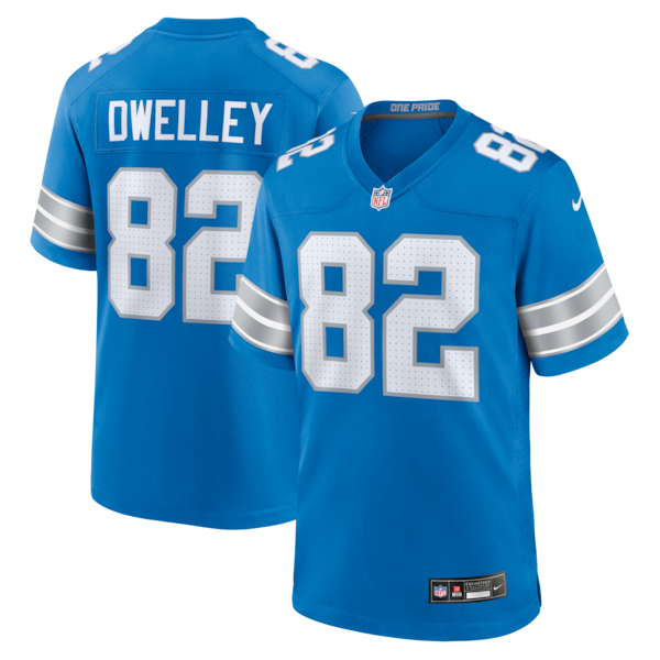 Ross Dwelley Detroit Lions Nike Team Game Jersey - Blue