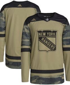 New York Rangers adidas Military Appreciation Team Authentic Practice Jersey - Camo