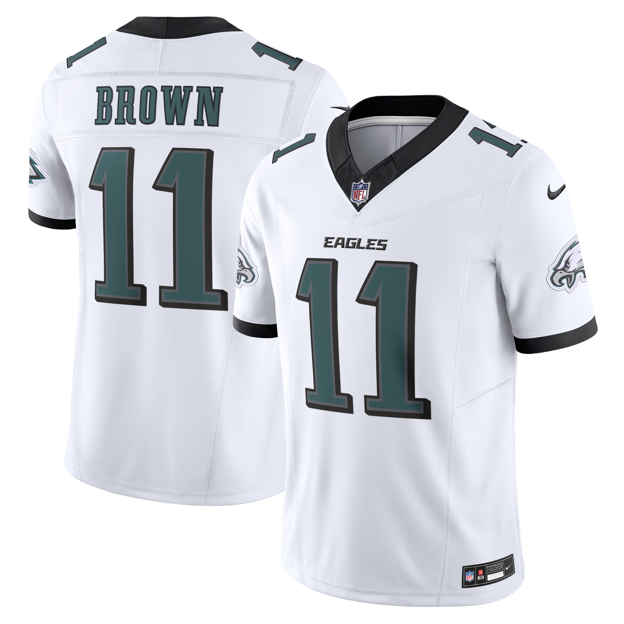 A.J. Brown Philadelphia Eagles Nike Alternate Vapor F.U.S.E. Limited Jersey - Black/Green/White - Image 6