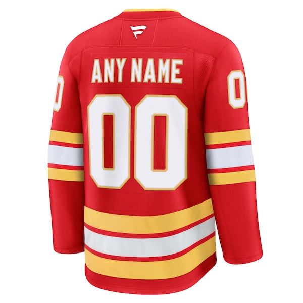 Calgary Flames Home Premium Custom Jersey - Red/Black/White - Image 4