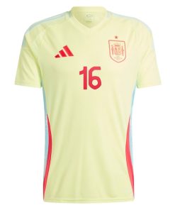 Alternative view of Rodrigo Spain National Team adidas 2024 Away Authentic Jersey - Yellow