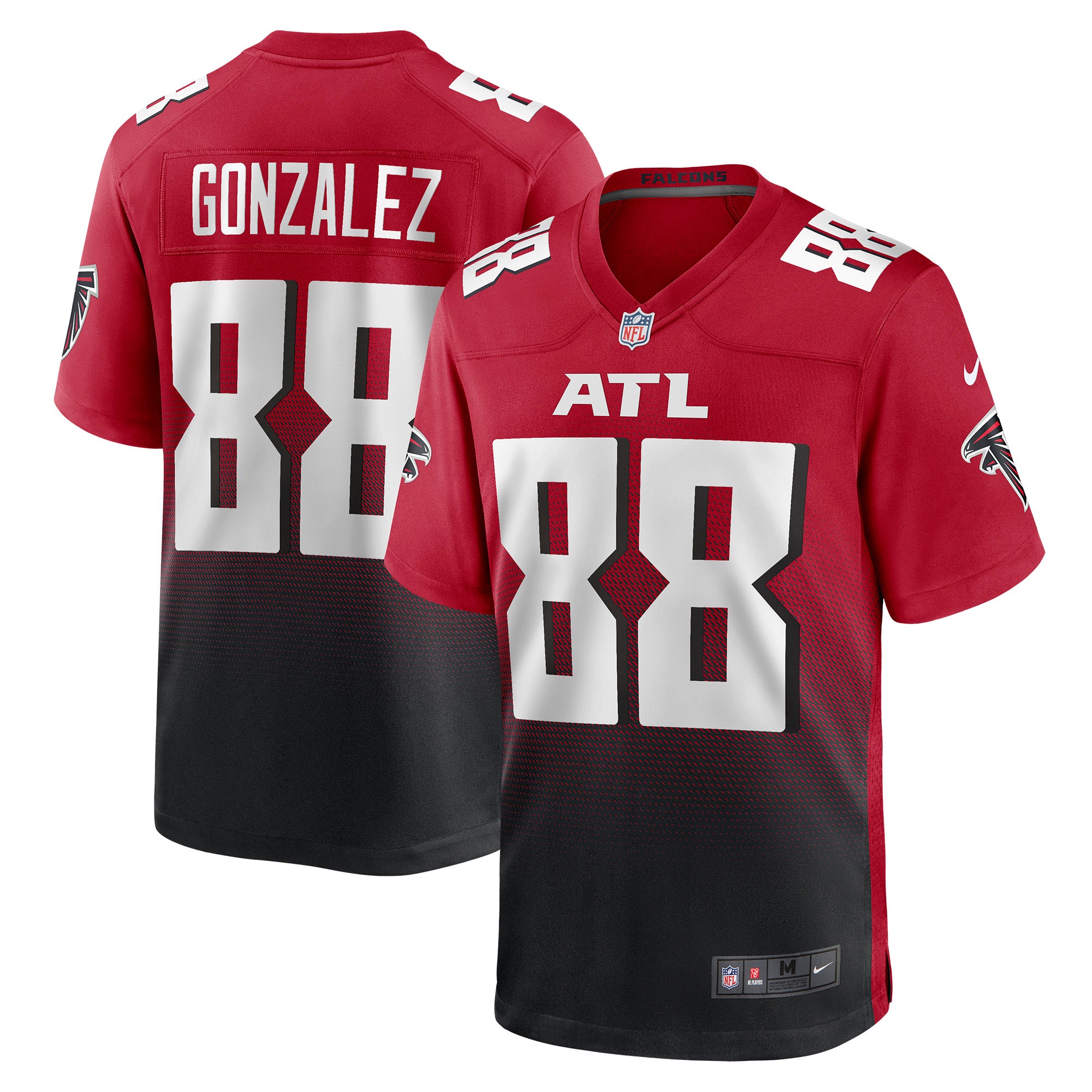 Tony Gonzalez Atlanta Falcons Nike Game Retired Player Jersey - Black/Red - Image 3