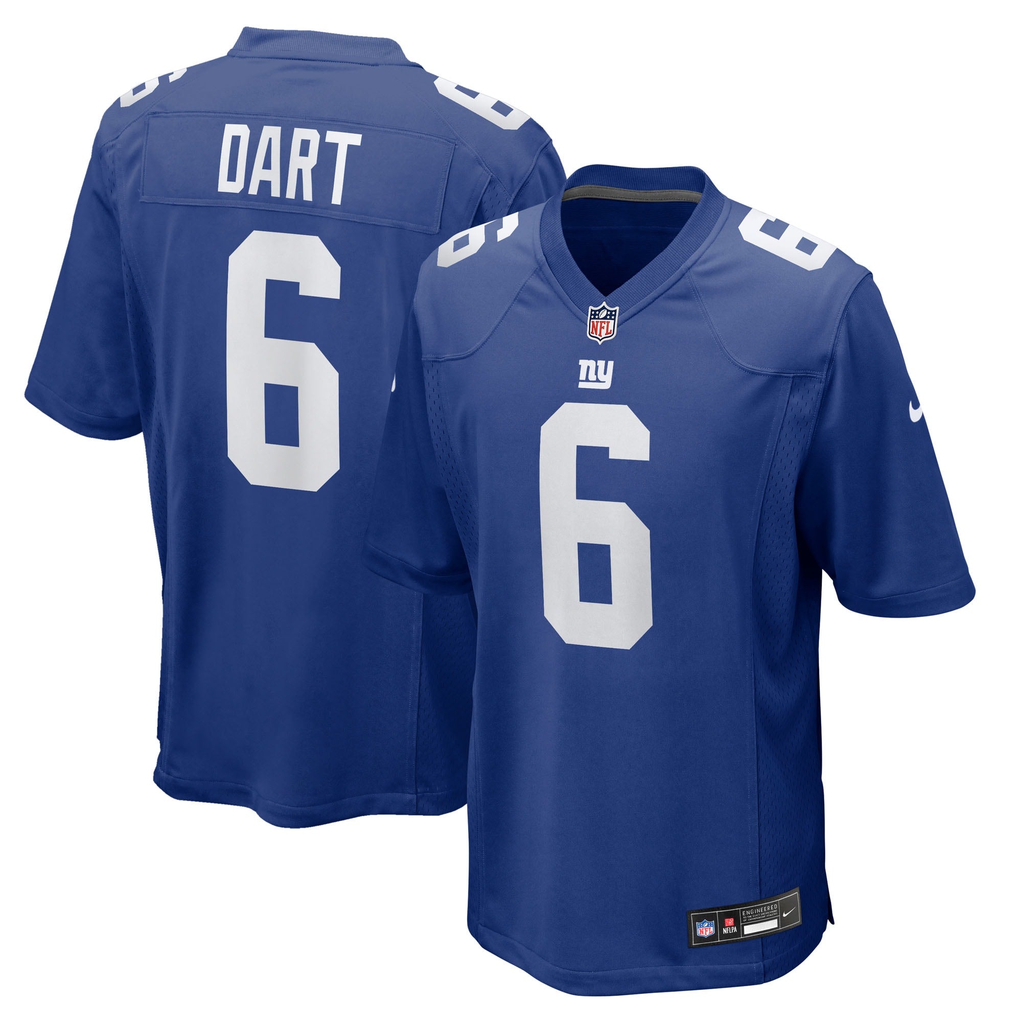 Jaxson Dart New York Giants Nike Alternate Century Red Game Jersey - Red/Royal - Image 9