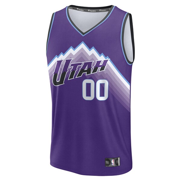 Utah Jazz Youth Fast Break Replica Custom Jersey - Icon Edition/White/Black - Image 3