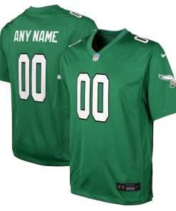 Philadelphia Eagles Nike Youth Alternate Custom Game Jersey - Kelly Green