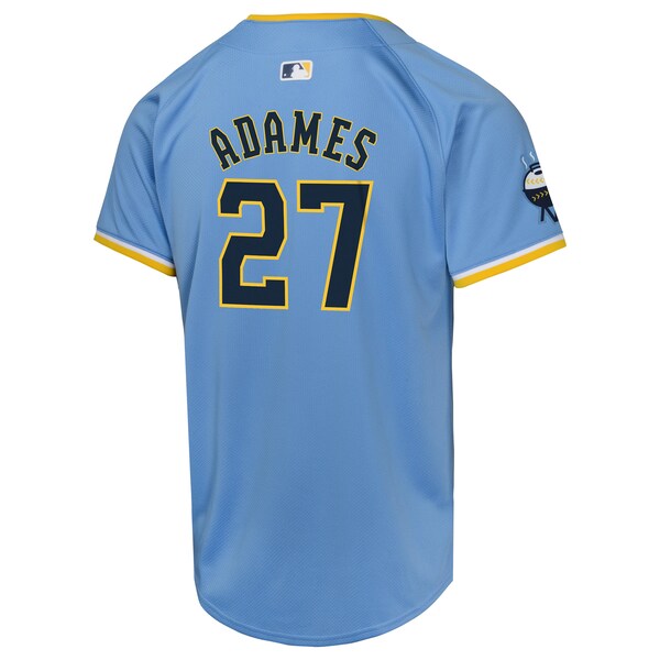 Willy Adames Milwaukee Brewers Nike Youth City Connect Limited Player Jersey - Powder Blue - Image 2