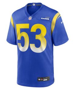 Alternative view of Nate Landman Los Angeles Rams Nike Team Game Jersey -  Royal