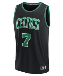 Alternative view of Jaylen Brown Boston Celtics  Fast Break Replica Player Jersey - Statement Edition - Black