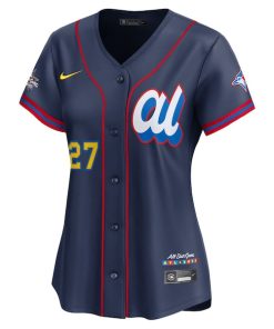 Alternative view of Vladimir Guerrero Jr. American League Nike Women's 2025 All-Star Edition Limited Player Jersey - Navy