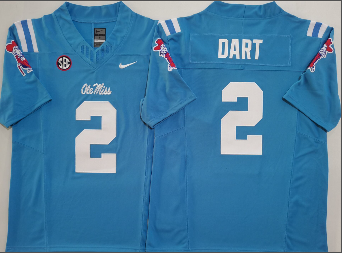 John Mateer NCAA Ole Miss Rebels Nike Vapor Limited Jersey