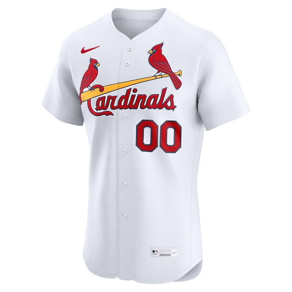 St. Louis Cardinals Nike Home Elite Custom Jersey - White - Image 2