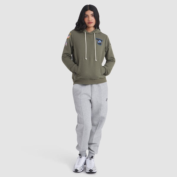 Detroit Lions Nike Women's 2025 Salute to Service Sideline Standard Issue Dri-FIT Hoodie - Olive - Image 3