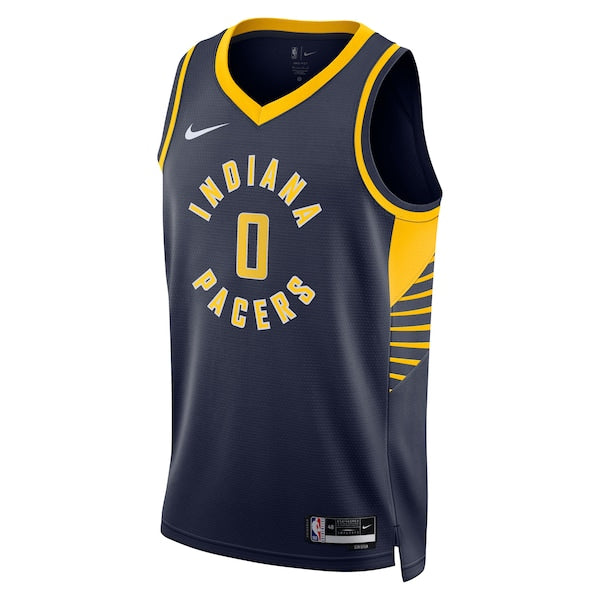 Tyrese Haliburton Indiana Pacers Nike Unisex 2025 NBA Finals Swingman Jersey - Icon Edition - Navy - Image 2